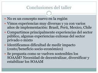 Conclusiones taller Moaas 