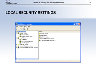 LOCAL SECURITY SETTINGS 