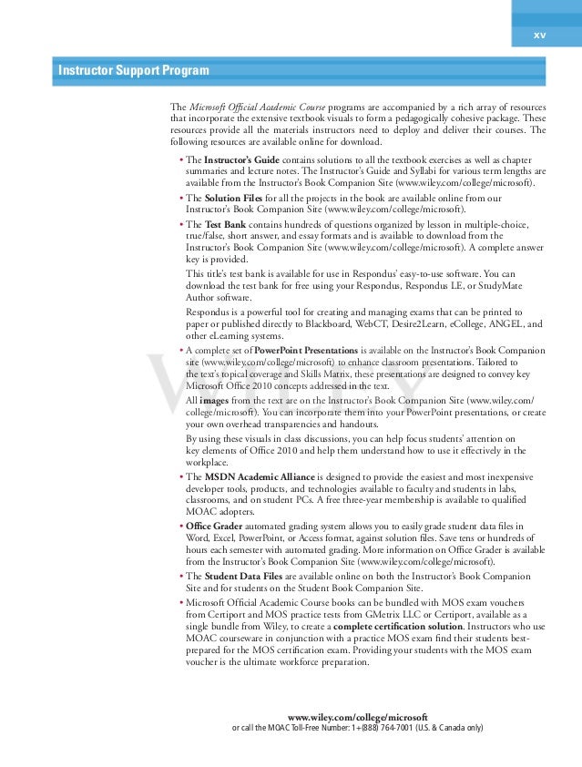 Microsoft Official Academic Course Microsoft Official Academic Course