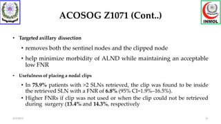 Axillary Clips management of axilla in ca breast | PPTX
