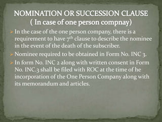 Memorandum of Association  and Clauses