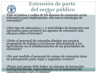 Servicios de Asesoramiento Agrícolas Orientados al Mercado :TENDENCIAS, DESAFÍOS Y LECCIONES APRENDIDAS