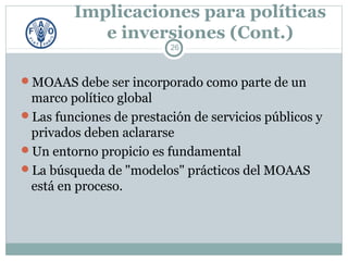 Servicios de Asesoramiento Agrícolas Orientados al Mercado :TENDENCIAS, DESAFÍOS Y LECCIONES APRENDIDAS