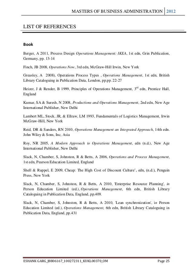 Doctoral thesis in operations management heizer