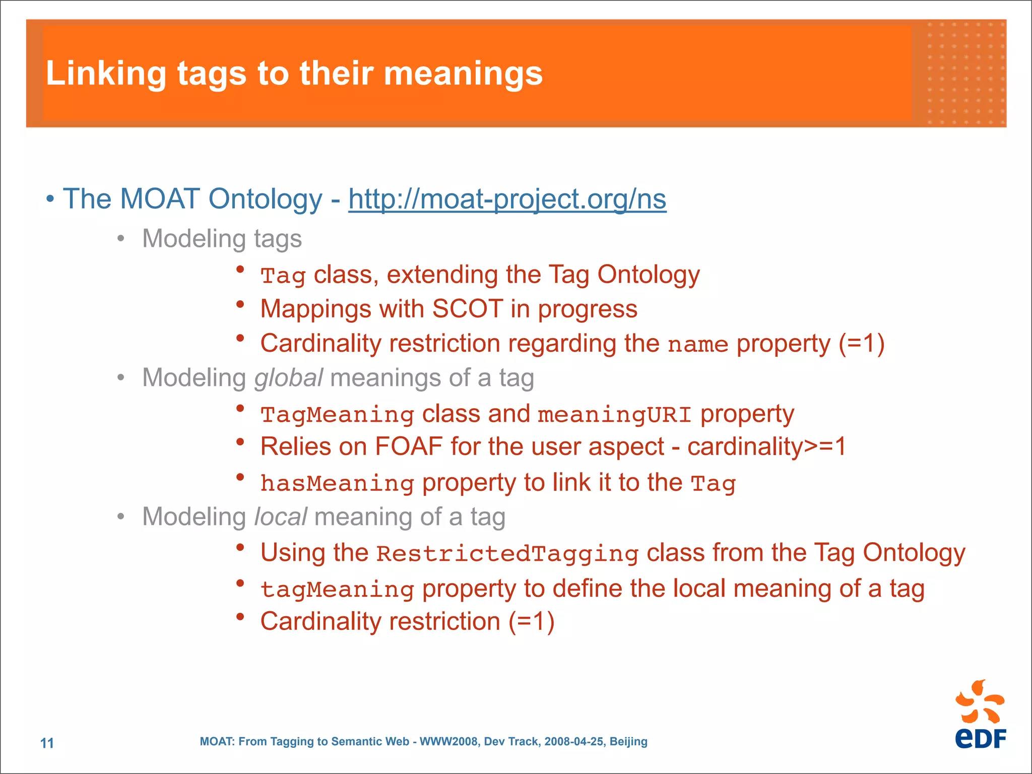 MOAT: From Tagging to Semantic Web
