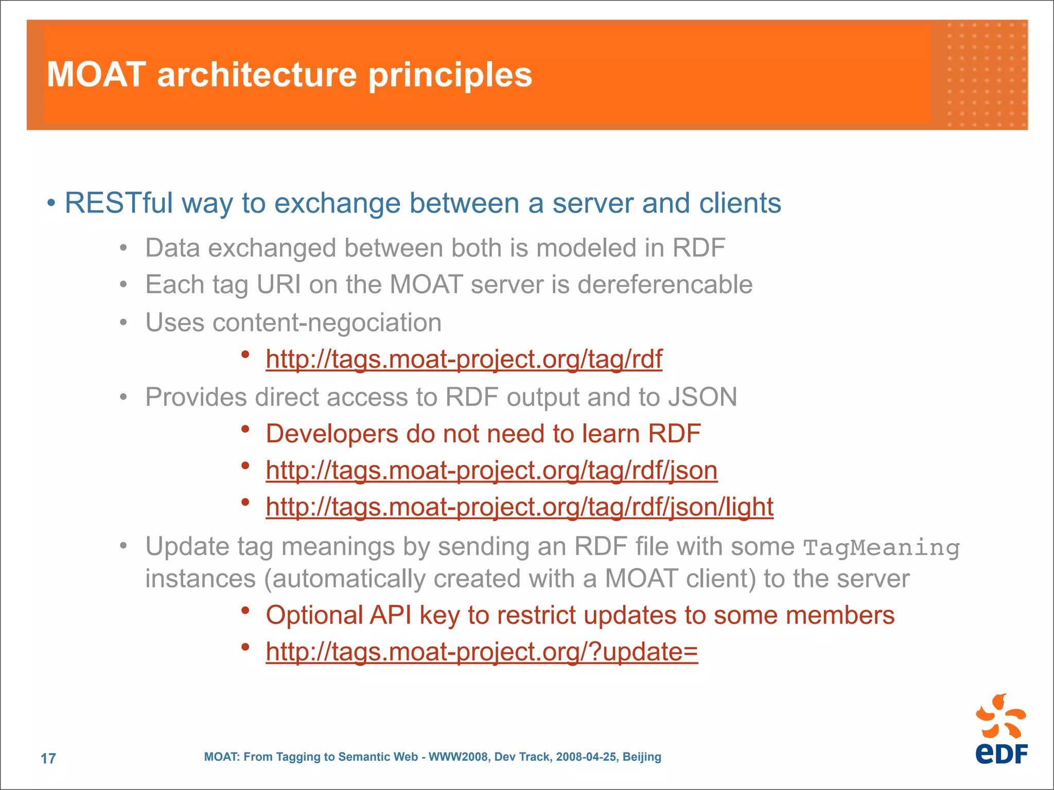 MOAT: From Tagging to Semantic Web