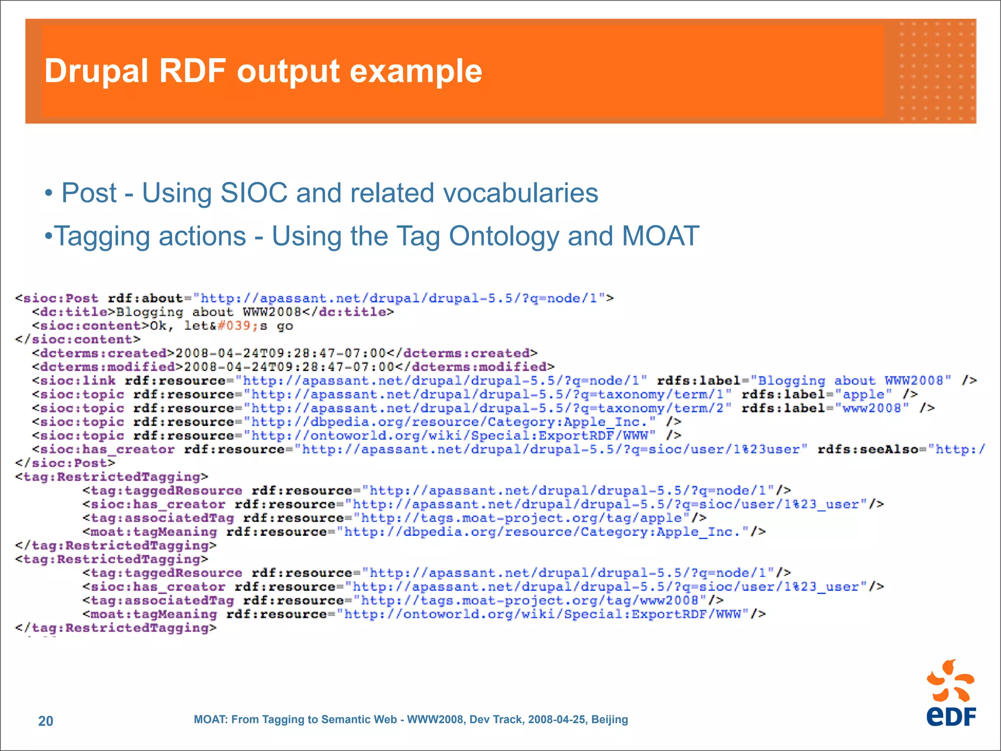 MOAT: From Tagging to Semantic Web