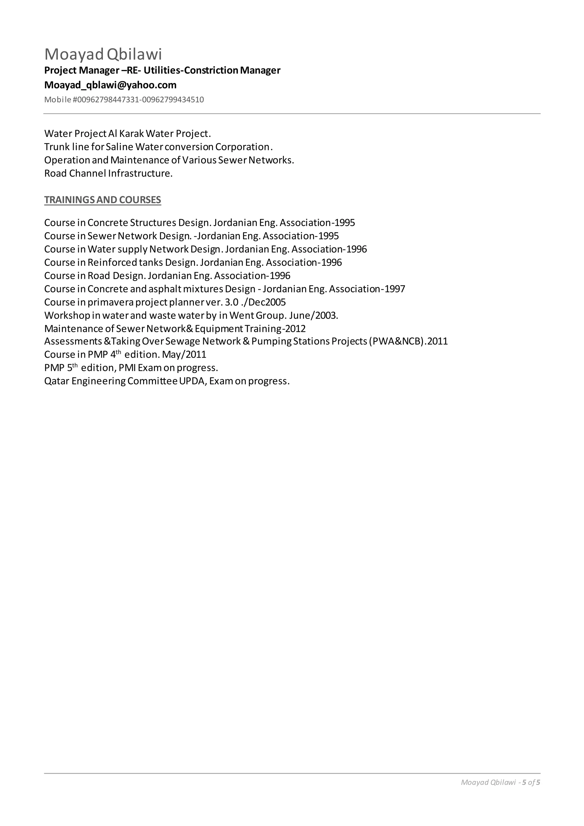 Moayad c.v version 3 | PDF