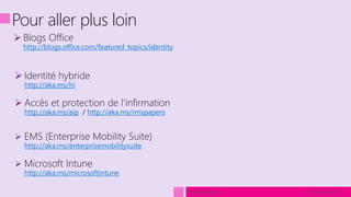 tech.days 2015#mstechdays
Pour aller plus loin
 