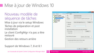 tech.days 2015#mstechdaysLes nouveautés de System Center Configuration Manager vNext
Nouveau modèle de
séquence de tâches
 