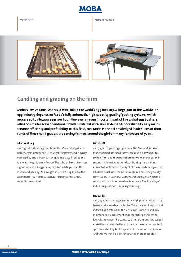 Moba Machine Moba egg grader | PDF | Industrial Property | Real Estate