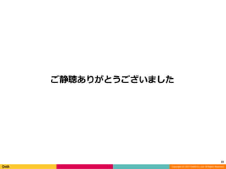 Copyright (C) 2017 DeNA Co.,Ltd. All Rights Reserved.
ご静聴ありがとうございました
23
 