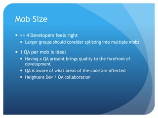 We help small businesses succeed.
Agenda
• What is Mob Programming?
• How we have implemented Mob
Programming?
• Why Mob Programming works?
• Lessons Learned
• Will Mob Programming work for me?
• Questions
 