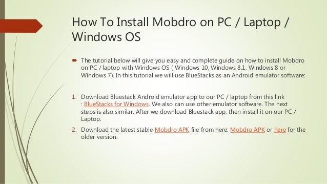 Mobdro for PC, Laptop, Windows OS - Install Mobdro App on ...