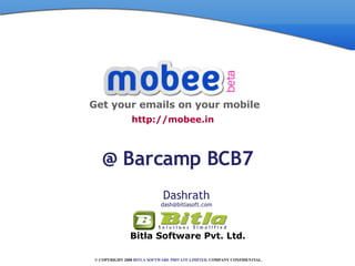@ Barcamp BCB7 Dashrath [email_address] 