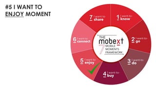 #5 I WANT TO
ENJOY MOMENT
 