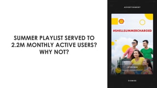 SUMMER PLAYLIST SERVED TO
2.2M MONTHLY ACTIVE USERS?
WHY NOT?
 