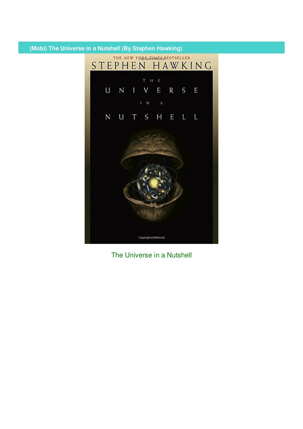 universe in a nutshell mobi universe in a nutshell mobi
