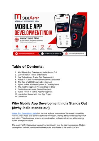 Expert Guide to Mobile App Development India for Modern Businesses | PDF