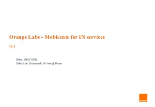 Orange Labs - Mobicents for IN services
v0.2


       Date: 2012/10/02
       Sebastian Grabowski & Henryk Rosa
 