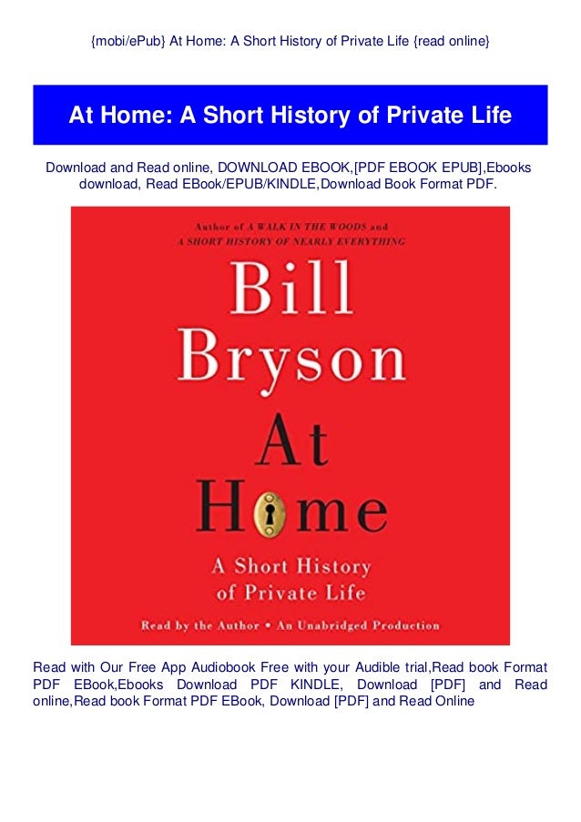 Mobiepub At Home A Short History Of Private Life Read Online