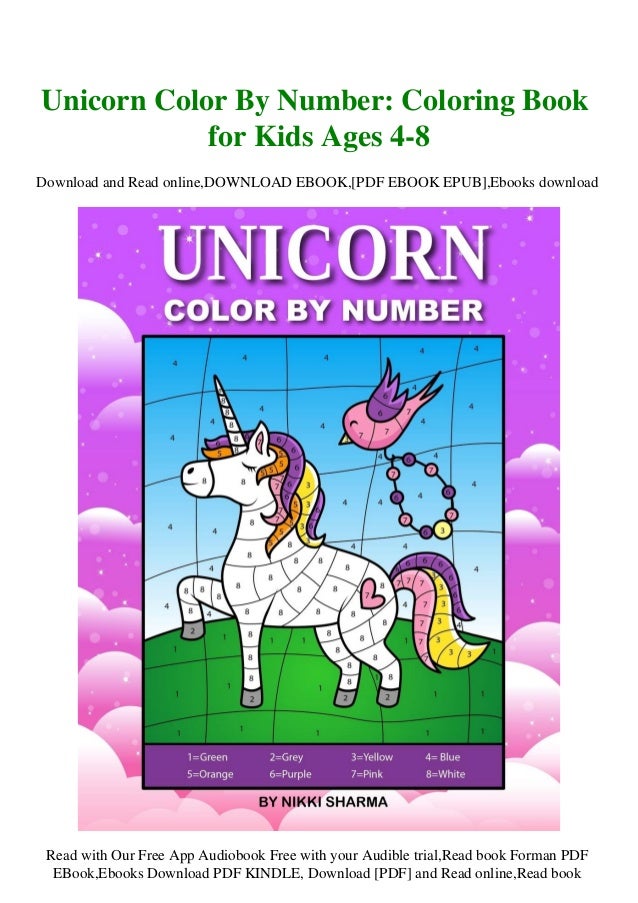 Download Mobiepub Unicorn Color By Number Coloring Book For Kids Ages 4 8 Zip