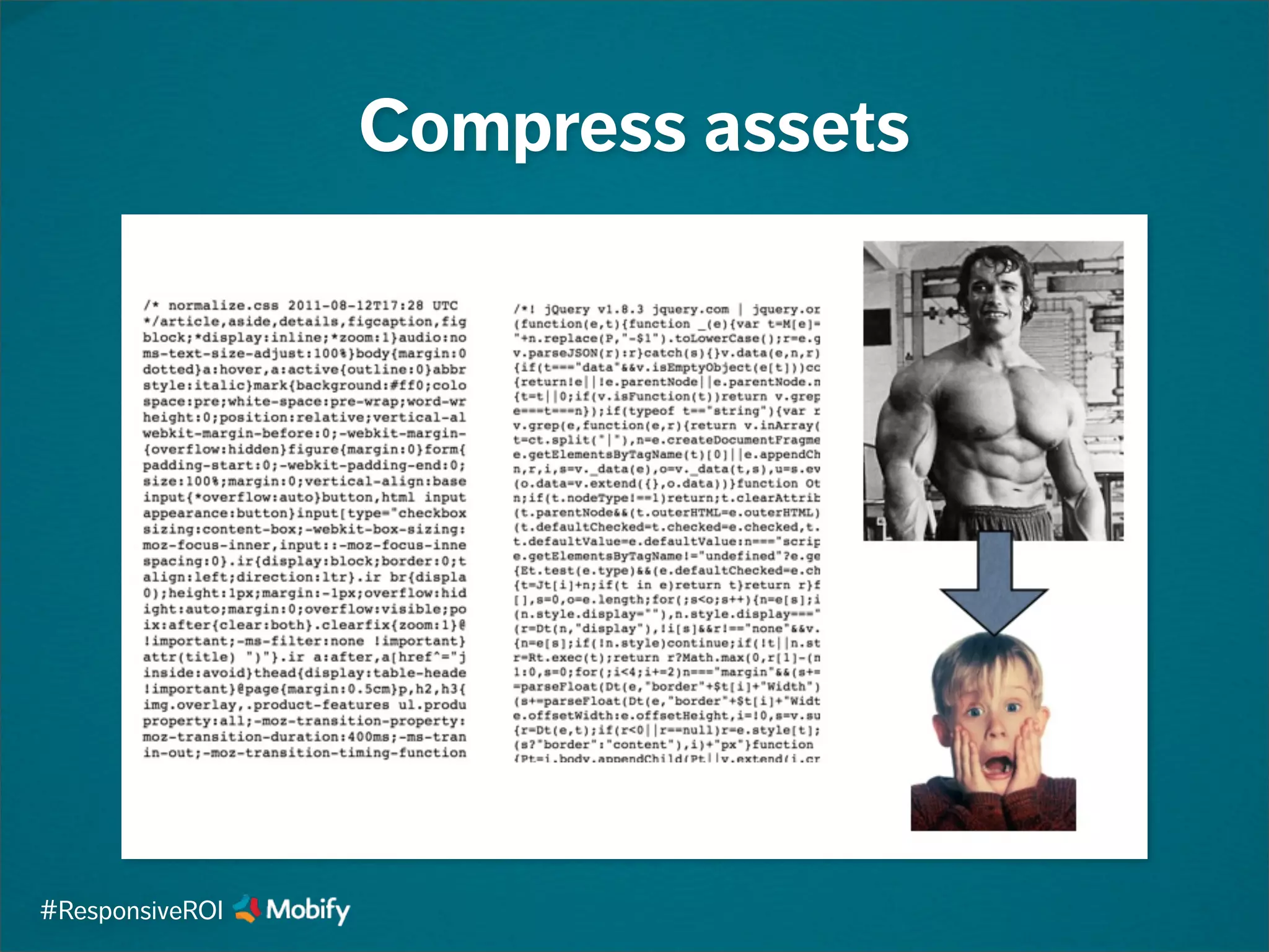 Compress assets
#ResponsiveROI
 