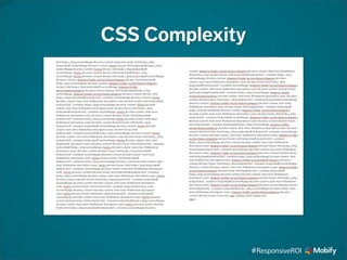CSS Complexity
#ResponsiveROI
 