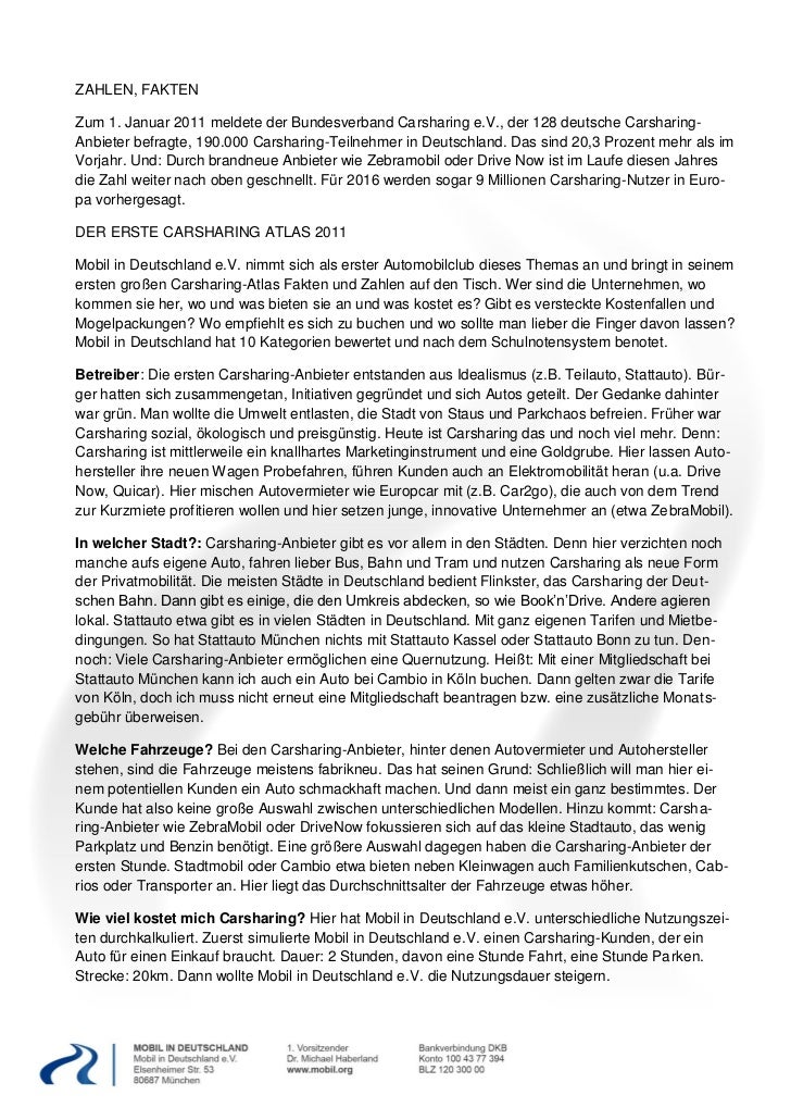 Mobil In Deutschlands Carsharing Atlas 11 Text Versand Pdf