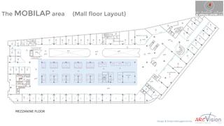 The MOBILAP area (Mall floor Layout)
MEZZANINE FLOOR
M1
SHOP
M3
GARB RM
M6
STAIRCASE-1
M1
SHOP
M1
SHOP
M1
SHOP
M1
SHOP
M1
SHOP
M1
SHOP
M1
SHOP
M1
SHOP
M1
SHOP
M1
SHOP
M1
SHOP
M1
SHOP
M1
SHOP
M1
SHOP
M24
AC / RM
M26
STORE
M13
LIFT LOBBY
M10
STAIRCASE NO-5
M3
GARB RM
M2
M1
SHOP
M1
SHOP
M19
M8
STAIRCASE
M2
M5
LIFT
M16
M1
SHOP
M2
M21
TOILET
M22
TOILET
M7
STAIRCASE NO 7
M5
LIFT
M21
TOILET
M5
LIFT
M1
116
SHOP
M1
SHOP
M13
SHOPPING CENTRE ADMIN
M15
LIFT
M16
M14
STAIRCASE NO-8
M2
SHOP
M2
SHOP
M2
SHOP
M2
M7
STAIRCASE NO-6
M24
AC/RM
M1
ELEC RM.M23
FIRE CABINET
M16
M5
LIFT
M16
M3
M9
STAIRCASE
M5
LIFT
M5
LIFT
+5.805
FFL
+5.805
FFL
+5.805
FFL
+5.805
FFL
+5.805
FFL +5.805
FFL +5.805
FFL
+5.805
FFL
+5.805
FFL
+5.805
FFL
VOID
VOID
+1.350
FFL +1.350
FFL
VOID
+1.350
FFL
M20
115
SHOP
115 A
SHOP
114
SHOP
113
SHOP
112
SHOP
111
SHOP
110
SHOP
109
SHOP
108
SHOP
107
SHOP
106
SHOP
105
SHOP
104
SHOP
103
SHOP
102
SHOP
101
SHOP
151 A
SHOP
151 B
SHOPPRAYER RM
GENTS TOILET
M1
SHOP
M1
SHOP
M1
SHOP
150 D 150 C 150 B 150 A
M1
SHOP
149 B
M1
SHOP
149 A
M1
SHOP
149 C
M1
SHOP
149 D
M1
SHOP
148 B AC ROOM 147 146 145 144 143 142 141 140 139 138 137 136 135
153
M1
SHOP
152 A
M1
SHOP
152 B
M1
SHOP
152 C
M1
SHOP
152 D
M1
SHOP
152 E
M1
SHOP
152 F
M1
SHOP
152 G
M1
SHOP
152 LM1
SHOP
152 K
M1
SHOP
152 J
M1
SHOP
152 I
M1
SHOP
152 H
119
117
SHOP
S118
118
M1
SHOP
148
RESIDENCE LOBBY
S119
2122232331 30 29 28 28 27 26 25 24
M1
SHOP
121
66
serverrm
Kiosk 120
DM-20-BM4
Kiosk 120
DM-20-A
Kiosk 120
DM-20-D
Kiosk 120
DM-20-C
Kiosk 120
DM-20-E
Kiosk 120
DM-20-F
Kiosk 120
DM-20-H
Kiosk 120
DM-20-G
Kiosk 120
DM-20-I
Kiosk 120
DM-20-J
Kiosk 120
DM-20-L
Kiosk 120
DM-20-K
Kiosk 120
DM-20-M
Kiosk 120
DM-20-N
Kiosk 120
DM-20-P
Kiosk 120
DM-20-O
Kiosk 120
DM-20-Q
Kiosk 120
DM-20-R
Kiosk 120
DM-20-T
Kiosk 120
DM-20-S
Kiosk 120
DM-20-U
Kiosk 120
DM-20-V
Kiosk 120
DM-20-X
Kiosk 120
DM-20-W
Kiosk 120
DM-20-Z
Kiosk 120
DM-20-Y
Kiosk 120
DM-20-AD
Kiosk 120
DM-20-AC
Kiosk 120
DM-20-AA
Kiosk 120
DM-20-AB
Kiosk 120
DM-20-AH
Kiosk 120
DM-20-AG
Kiosk 120
DM-20-AE
Kiosk 120
DM-20-AF
Kiosk 120
DM-20-AL
Kiosk 120
DM-20-AK
Kiosk 120
DM-20-AI
Kiosk 120
DM-20-AJ
Kiosk 120
DM-20-AP
Kiosk 120
DM-20-AO
Kiosk 120
DM-20-AM
Kiosk 120
DM-20-AN
Kiosk 120
DM-20-AR
Kiosk 120
DM-20-AS
Kiosk 120
DM-20-AQ
Kiosk 120
DM-20-AT
Kiosk 120
DM-20-AU
M1 M1
M1
M1
COFFENATA
EMIRATES INT. TEL CO PJSC
BLS INTERNATIONAL
BLS INTERNATIONAL
EMIRATES ISLAMIC BANK
Design & Project Management by
 