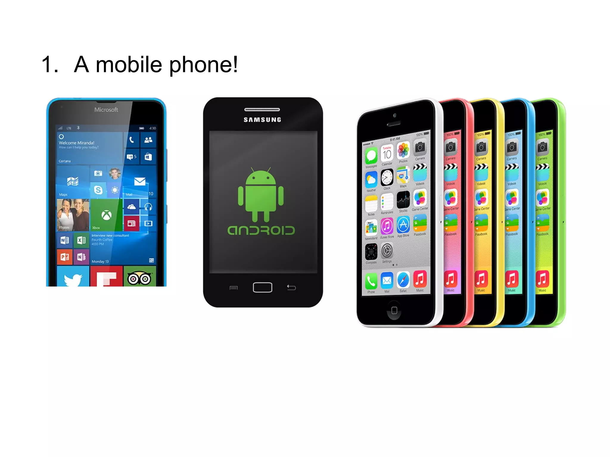 1. A mobile phone!
 