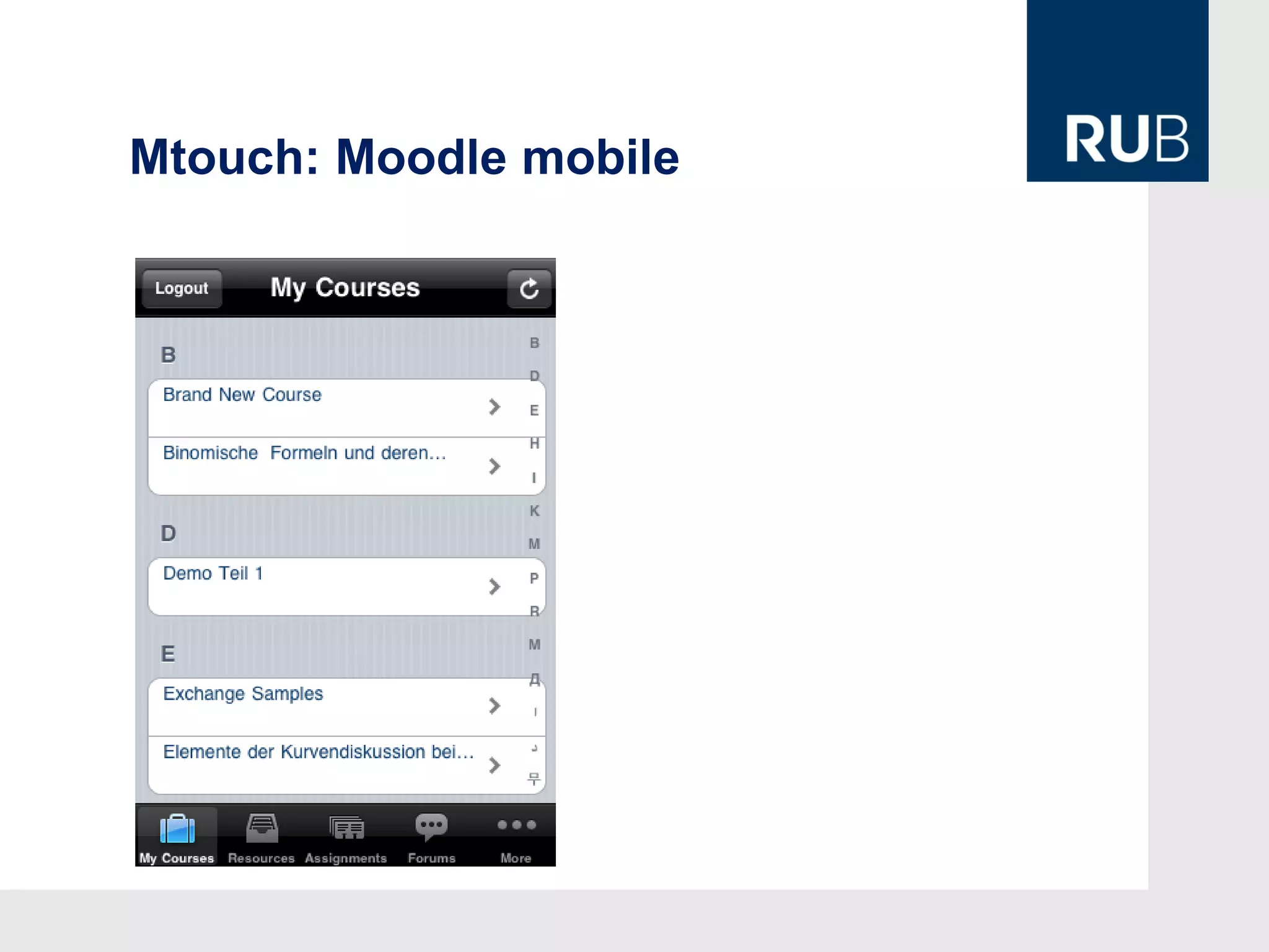 Mtouch: Moodle mobile
 