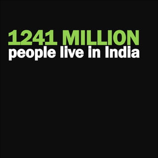 1241 MILLION
people live in India
 