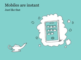 Mobiles are instant
Just like that
 