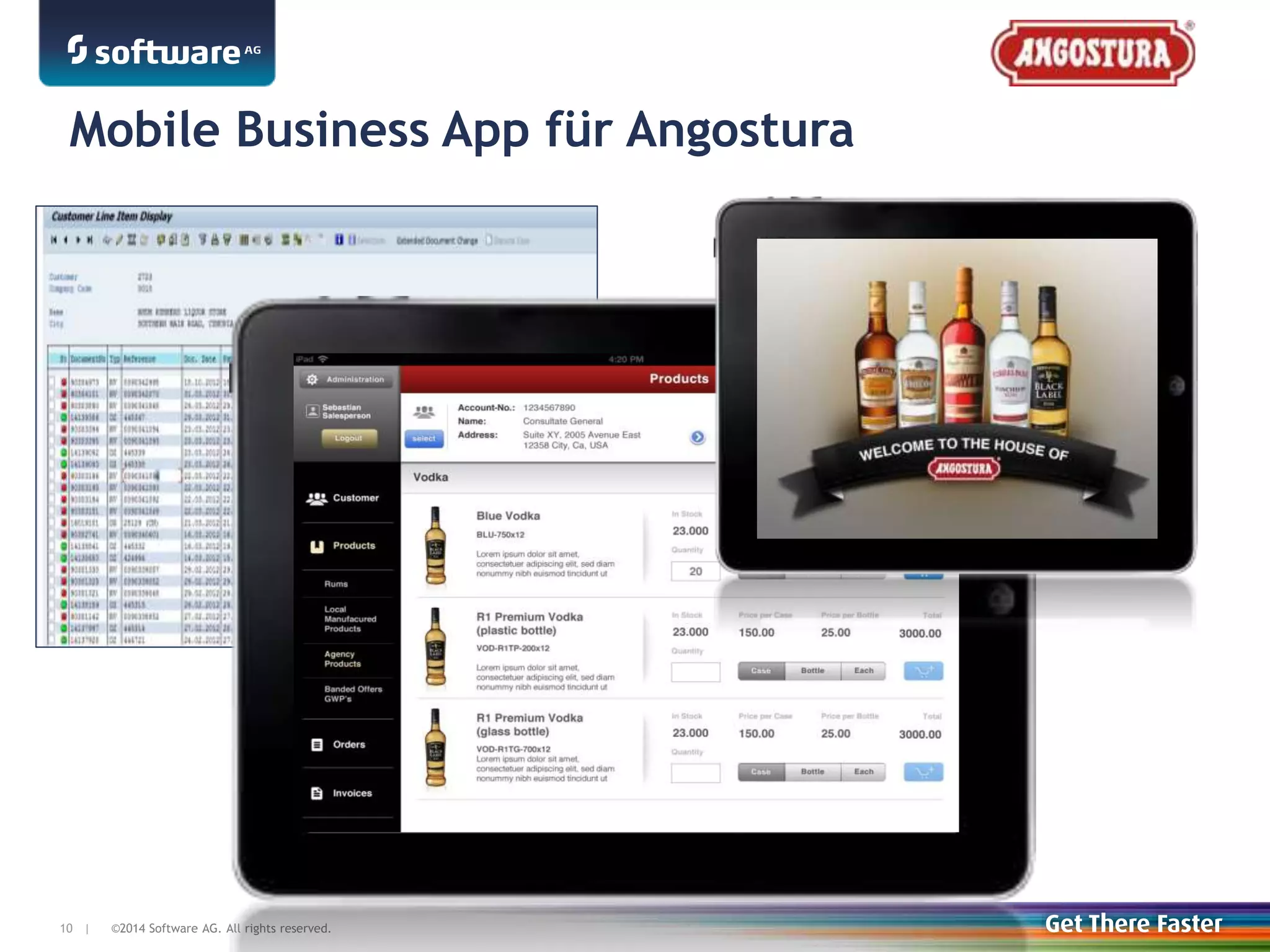 ©2014 Software AG. All rights reserved.10 |
Mobile Business App für Angostura
 