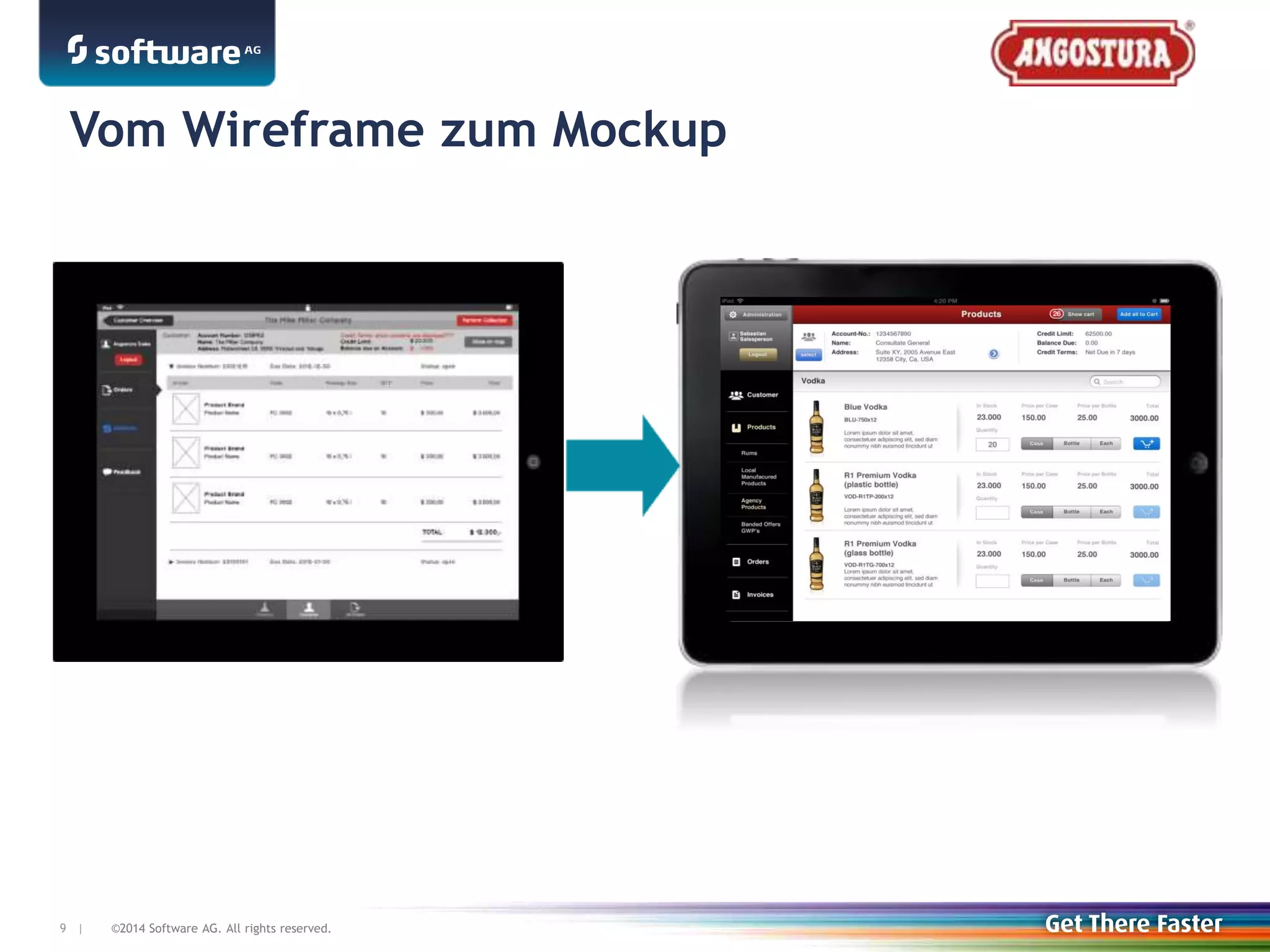 ©2014 Software AG. All rights reserved.9 |
Vom Wireframe zum Mockup
 