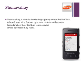 Advertising on the mobile phone