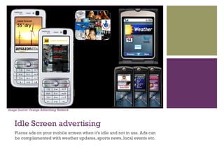 Advertising on the mobile phone