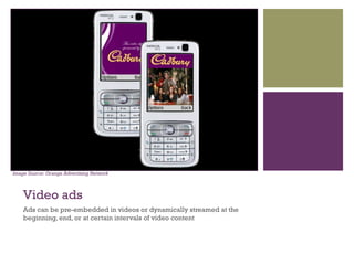 Advertising on the mobile phone