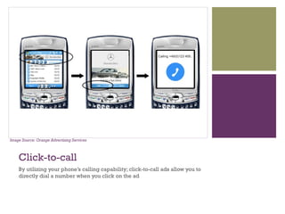 Advertising on the mobile phone