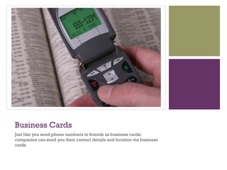 Advertising on the mobile phone