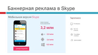 Баннерная реклама в Skype
 