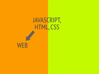 JAVASCRIPT,
       HTML, CSS

WEB
 