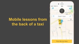 Mobile lessons from
the back of a taxi
 