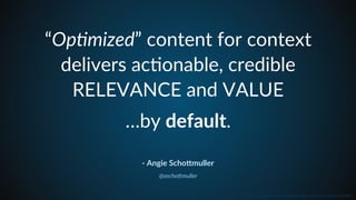 Reference:  Red  Wing  Shoes  Spring  Sale  2015  
UTILITY  
“Quick  links”  and  “email  me  ___”  opLons  help  mobile  
users  get  coupons  for  easy  claiming.  
(Works  great  for  downloadable  PDFs  too!)  
::    Mobile  Conversion  OpCmizaCon  |  Angie  SchoJmuller  @aschoJmuller  
 