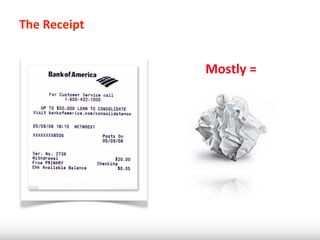 The	
  Receipt


                 Mostly	
  =	
  
 