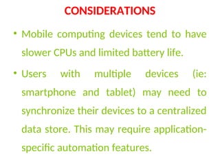 Introduction to mobile databases lecture slide | PPT