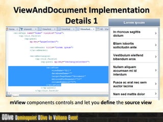 ViewAndDocument Implementation Details 1 mView  components controls and let you  define  the  source view 