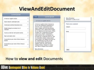 ViewAndEditDocument How to  view and edit  Documents 
