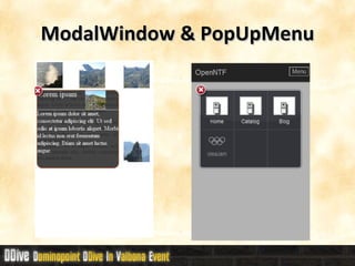 ModalWindow & PopUpMenu 